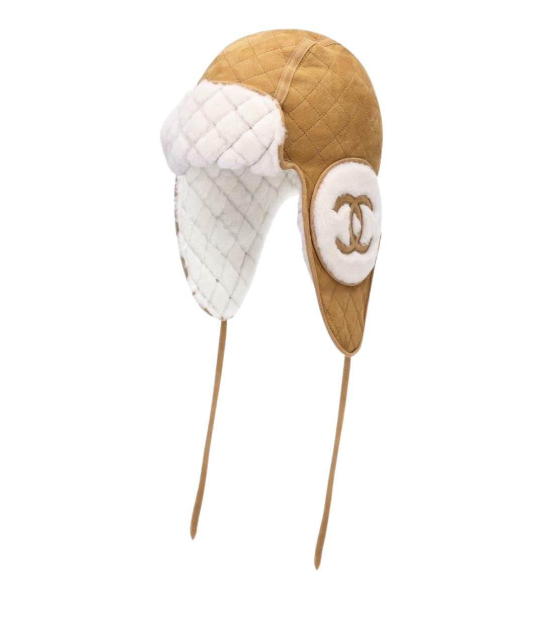 CHANEL Коричневая шапка, фото 1