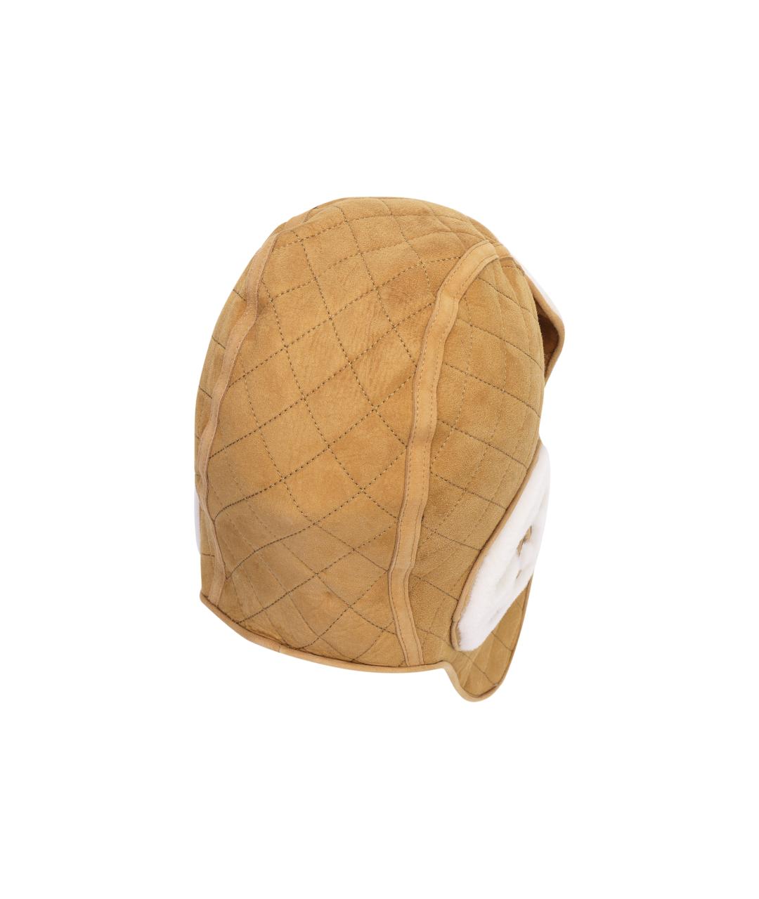 CHANEL Коричневая шапка, фото 4