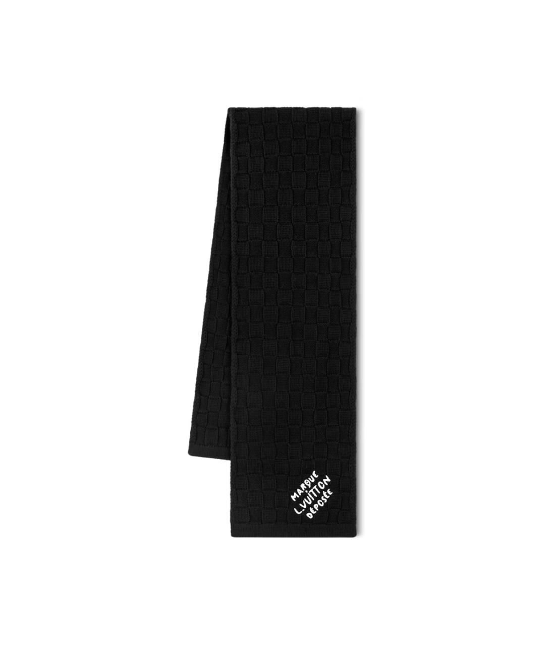 LOUIS VUITTON Черный шарф, фото 1