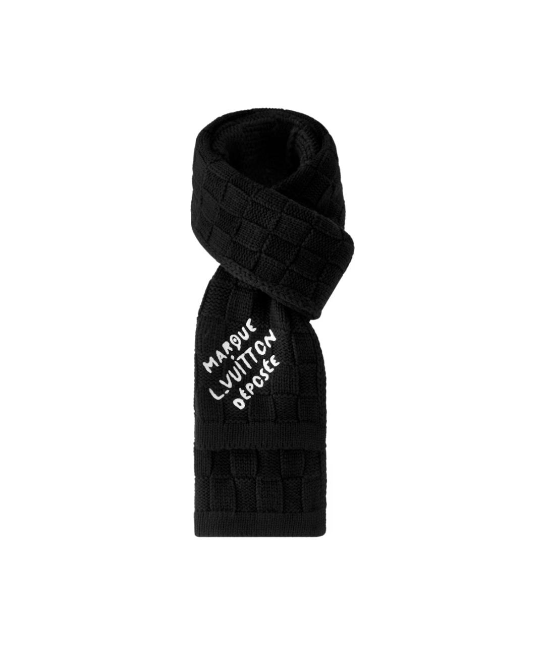 LOUIS VUITTON Черный шарф, фото 2