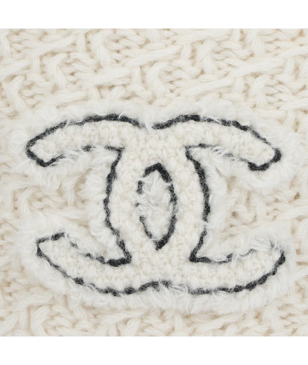 CHANEL Белая кашемировая шапка, фото 5