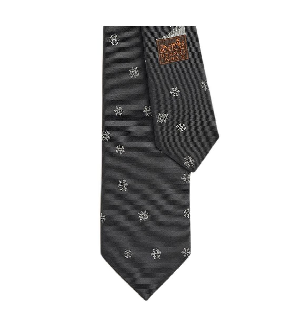 HERMES Серый галстук, фото 2
