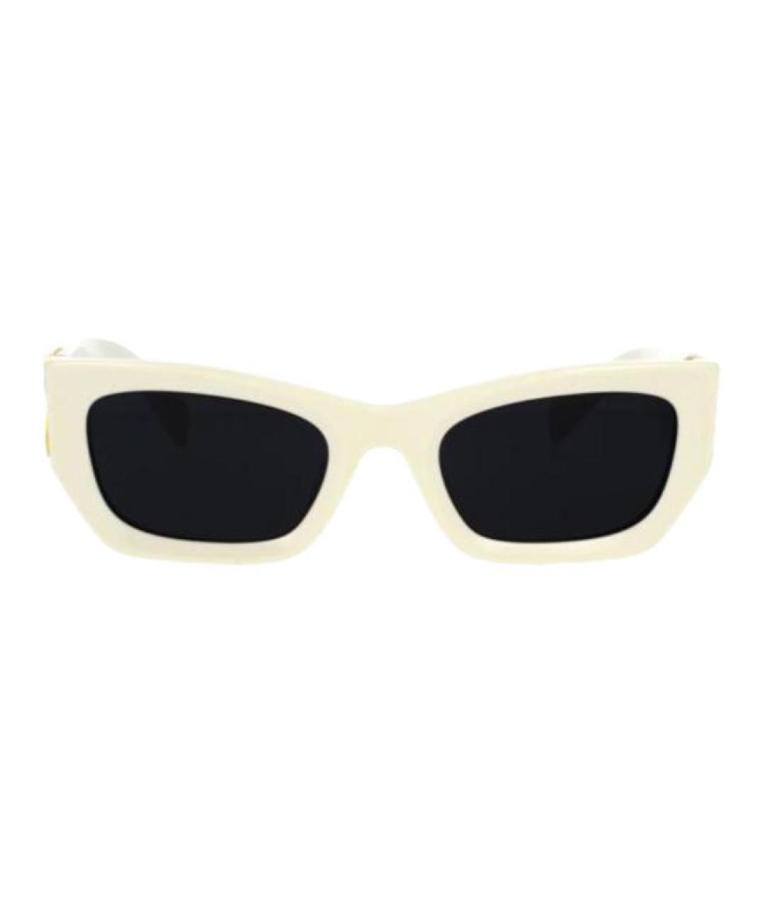 MIU MIU Белые пластиковые солнцезащитные очки, фото 3