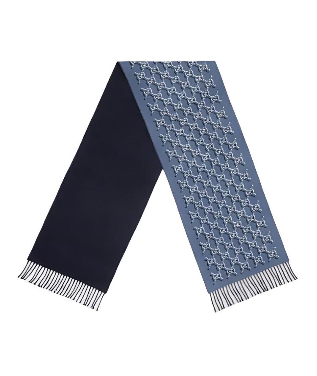 GUCCI Синий шарф, фото 1