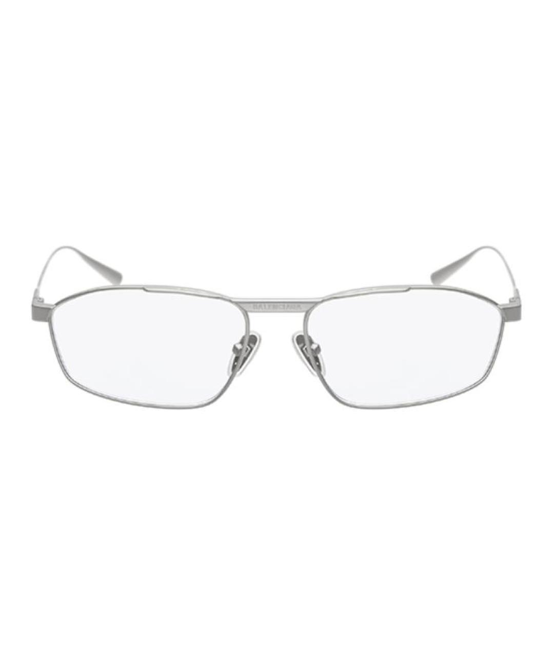BALENCIAGA Серебряные металлические солнцезащитные очки, фото 2