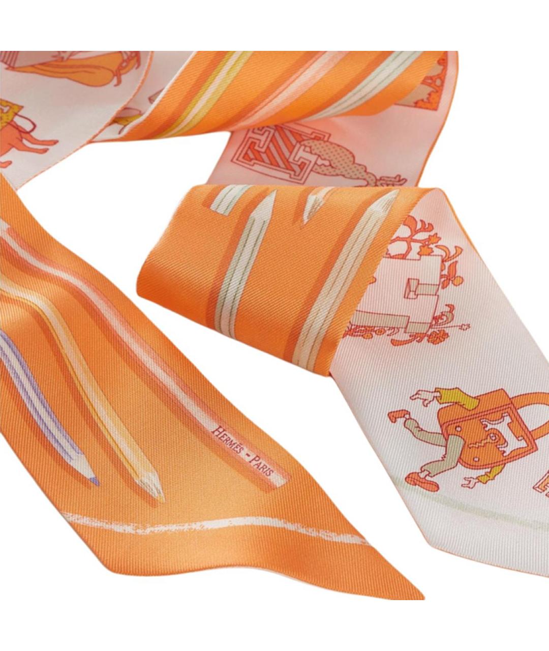HERMES Мульти шелковый шарф, фото 2