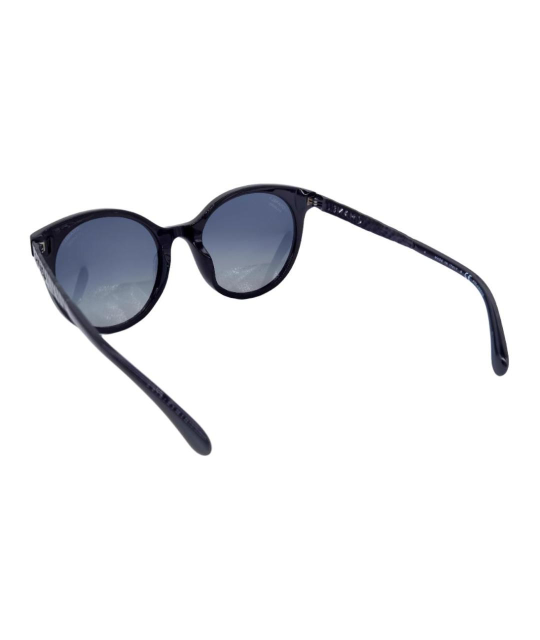 CHANEL Черные пластиковые солнцезащитные очки, фото 3