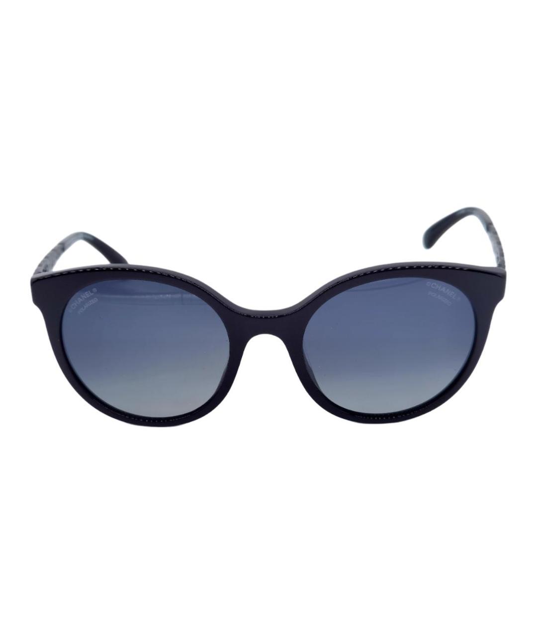 CHANEL Черные пластиковые солнцезащитные очки, фото 2