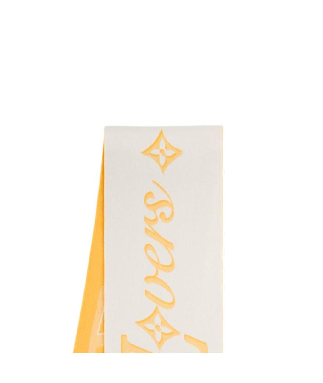 LOUIS VUITTON Белый шерстяной шарф, фото 3