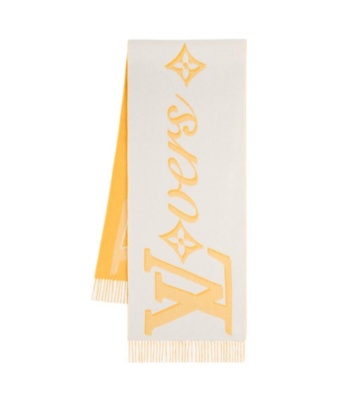 LOUIS VUITTON Белый шерстяной шарф, фото 1