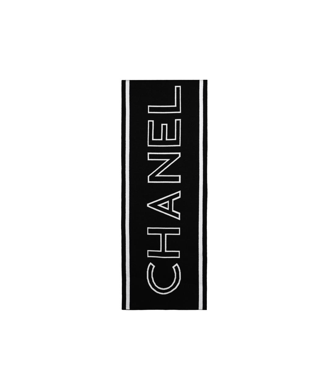 CHANEL Черный шарф, фото 4
