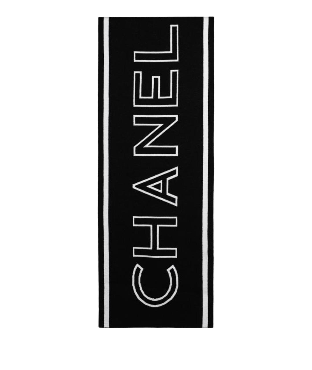 CHANEL Черный шарф, фото 1
