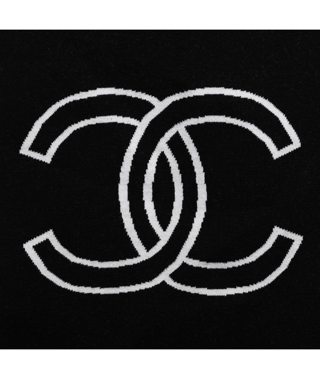 CHANEL Черный шарф, фото 3
