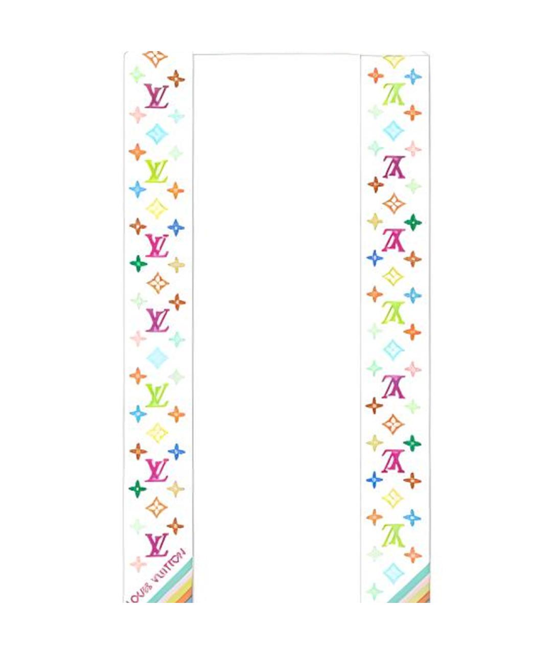 LOUIS VUITTON Белый шарф, фото 3