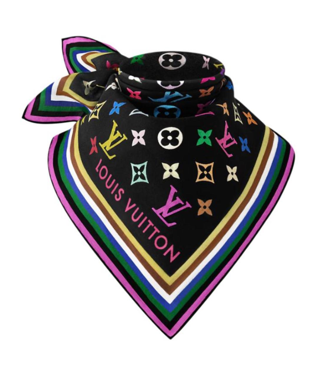 LOUIS VUITTON Черный шарф, фото 2