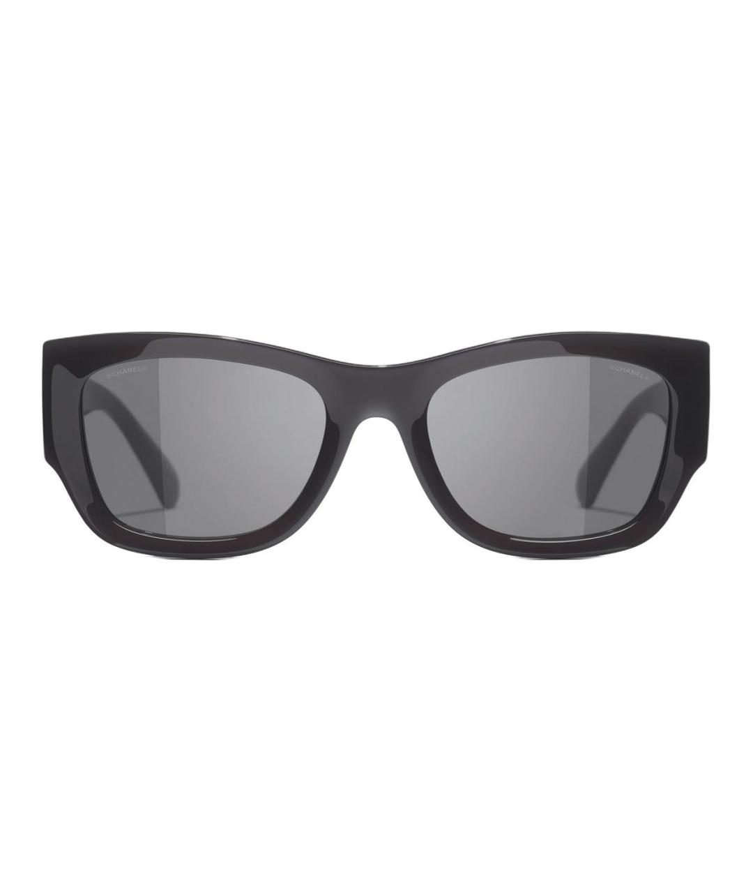 CHANEL Черные пластиковые солнцезащитные очки, фото 2