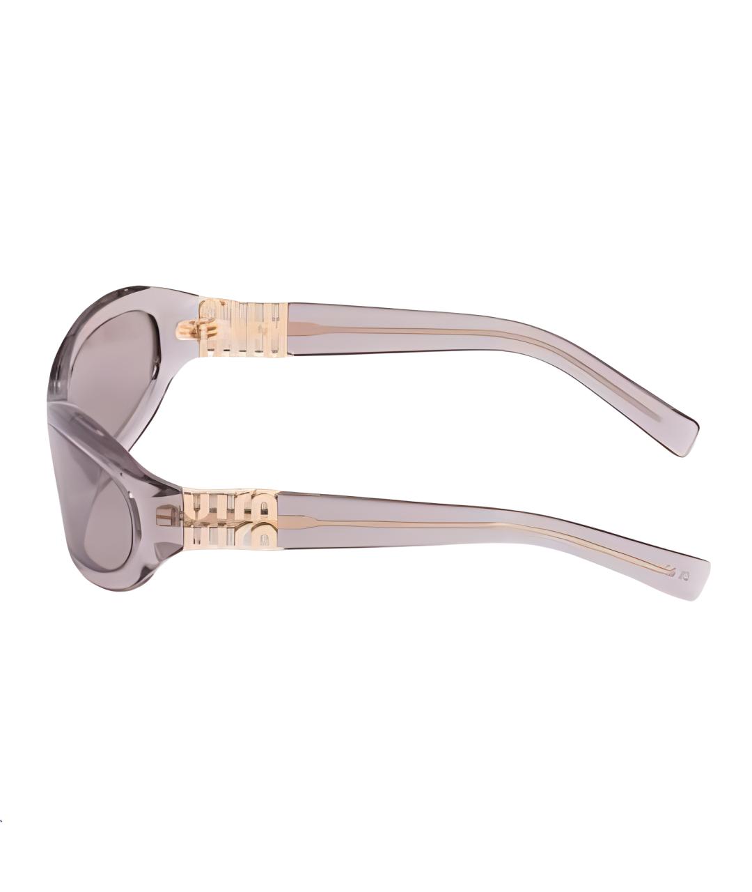 MIU MIU Розовые пластиковые солнцезащитные очки, фото 3