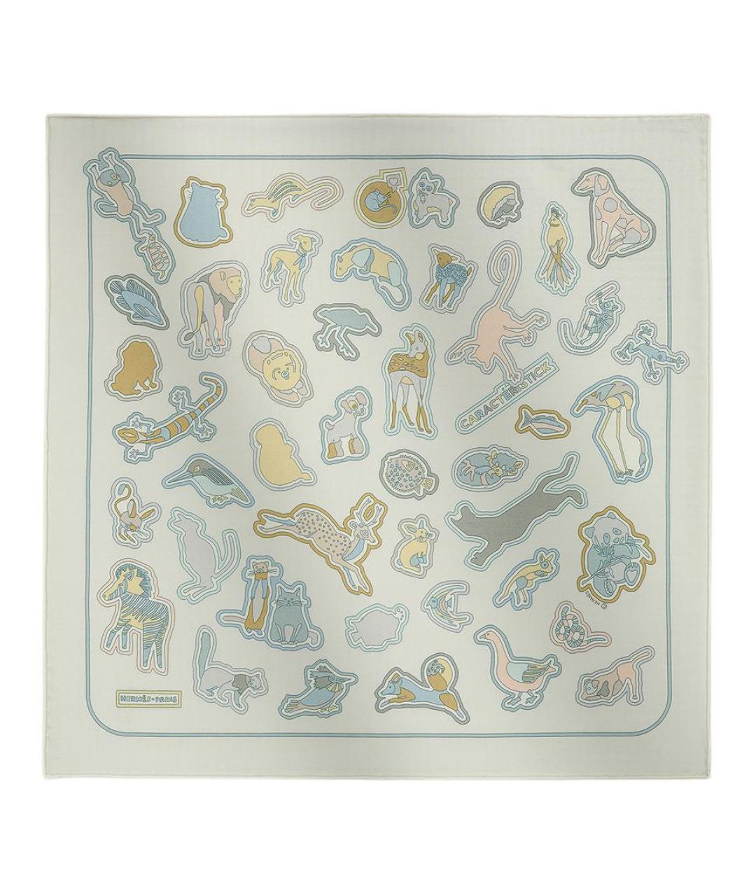 HERMES Мульти шелковый шарф, фото 1