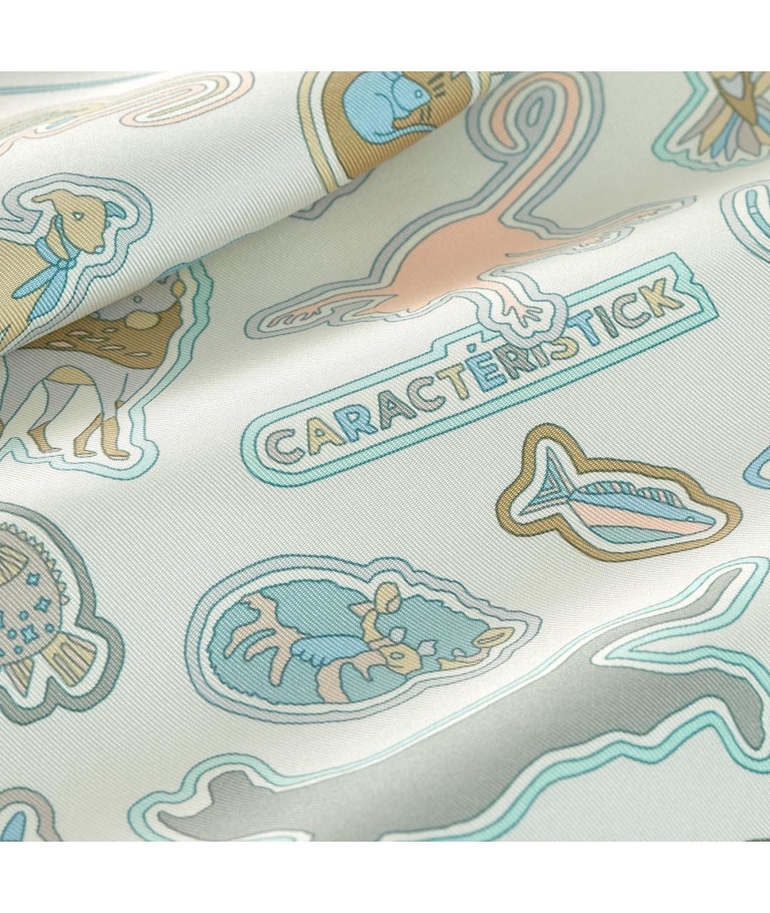 HERMES Мульти шелковый шарф, фото 3