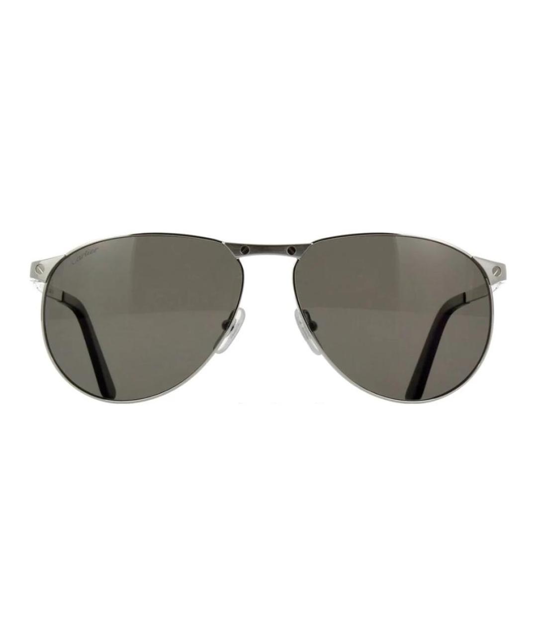 CARTIER Серебряные металлические солнцезащитные очки, фото 2