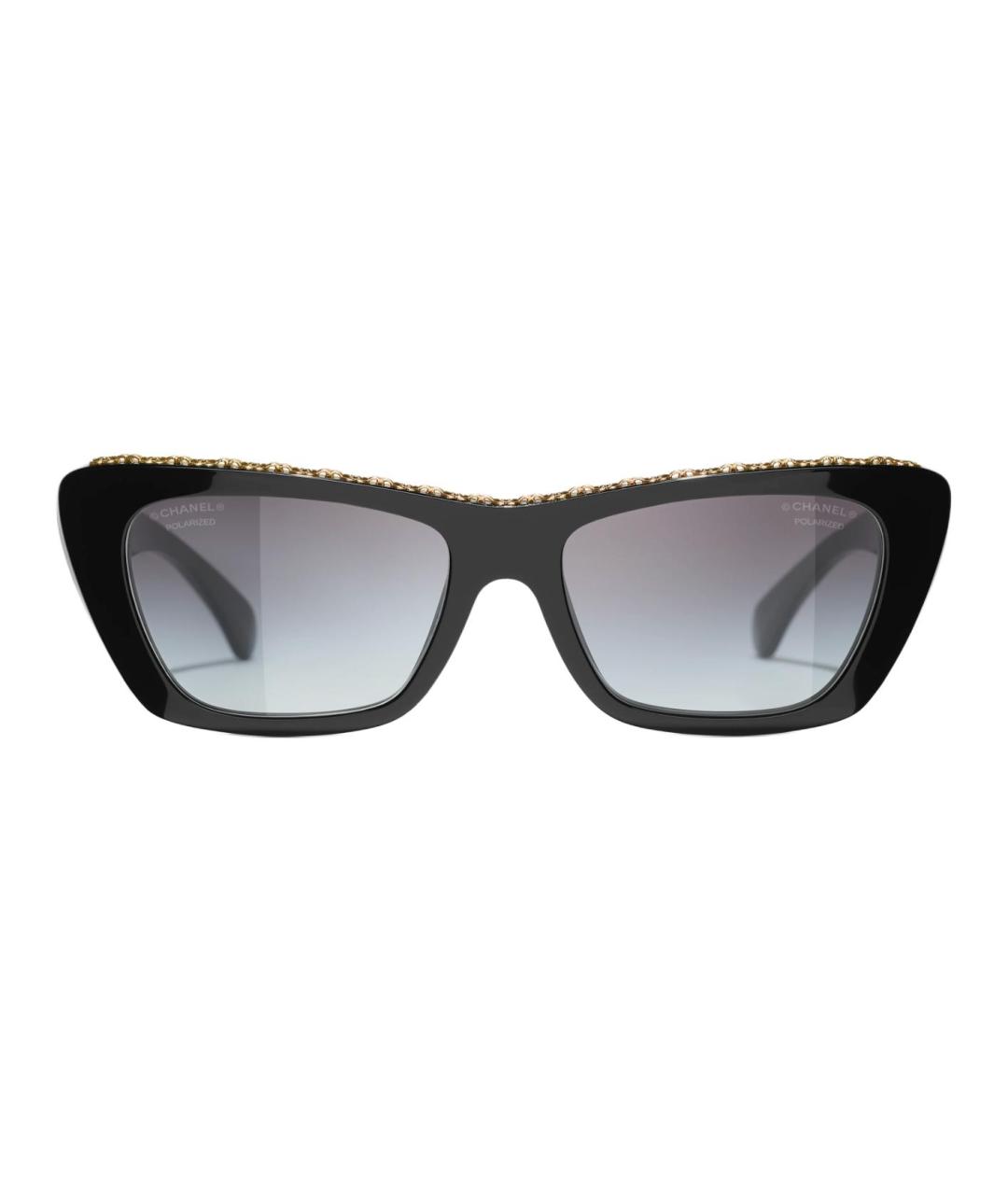 CHANEL Черные пластиковые солнцезащитные очки, фото 2