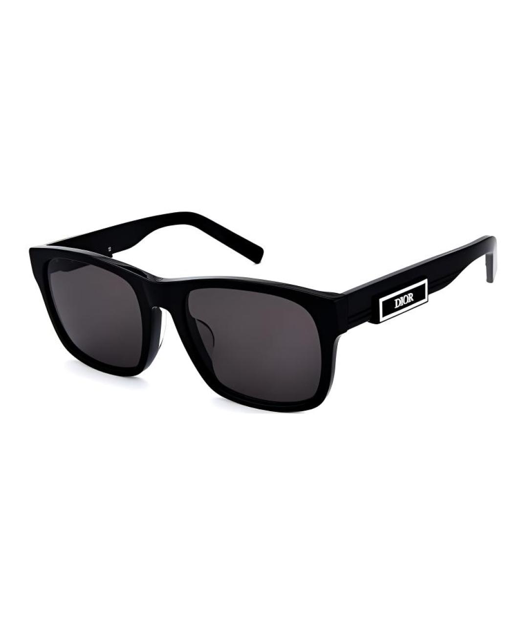 CHRISTIAN DIOR Черные пластиковые солнцезащитные очки, фото 4
