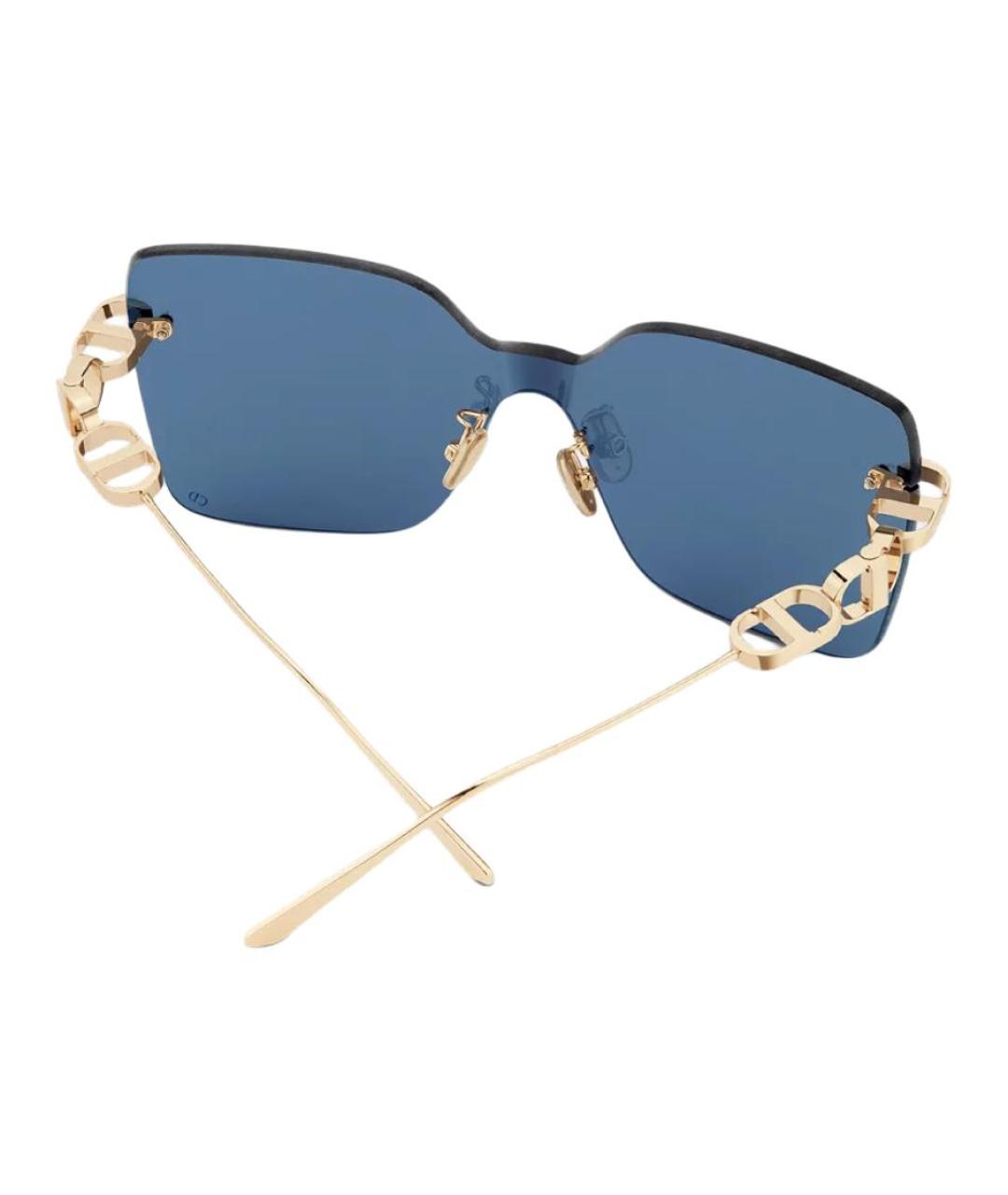 CHRISTIAN DIOR Золотые металлические солнцезащитные очки, фото 3