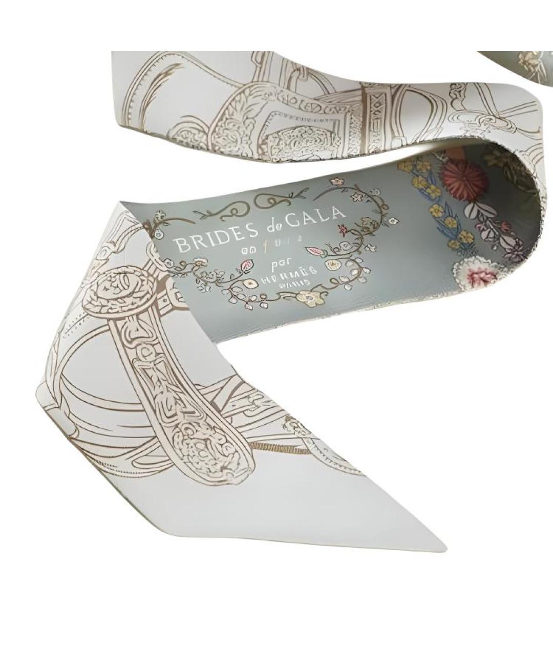 HERMES Мульти шелковый шарф, фото 2