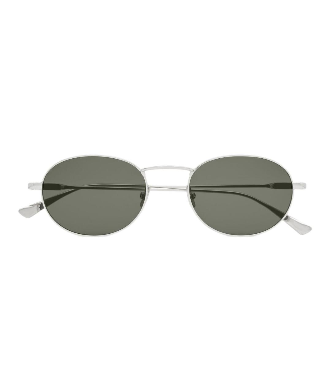 SAINT LAURENT Серебряные металлические солнцезащитные очки, фото 2