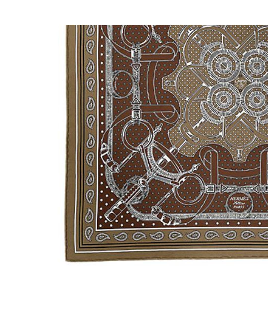 HERMES Мульти шелковый шарф, фото 2