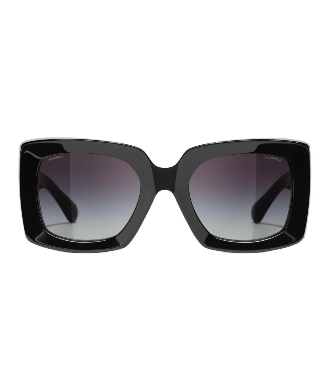CHANEL Черные пластиковые солнцезащитные очки, фото 2