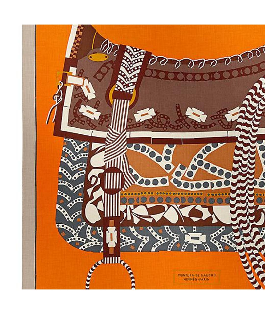 HERMES Мульти кашемировый шарф, фото 2