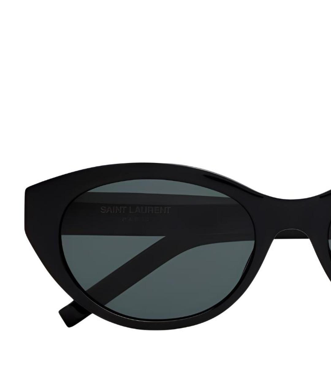 SAINT LAURENT Черные пластиковые солнцезащитные очки, фото 3