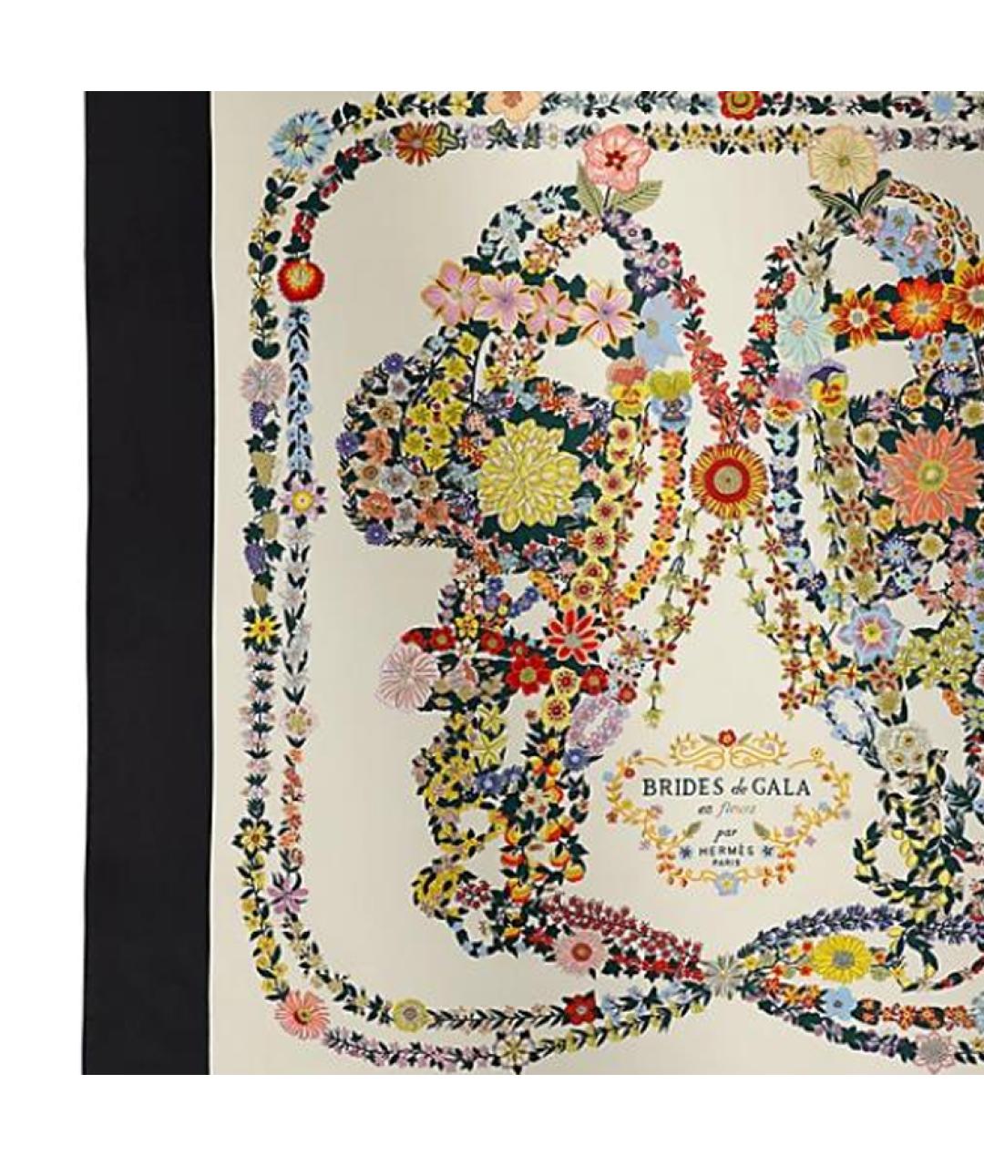 HERMES Мульти шелковый шарф, фото 2