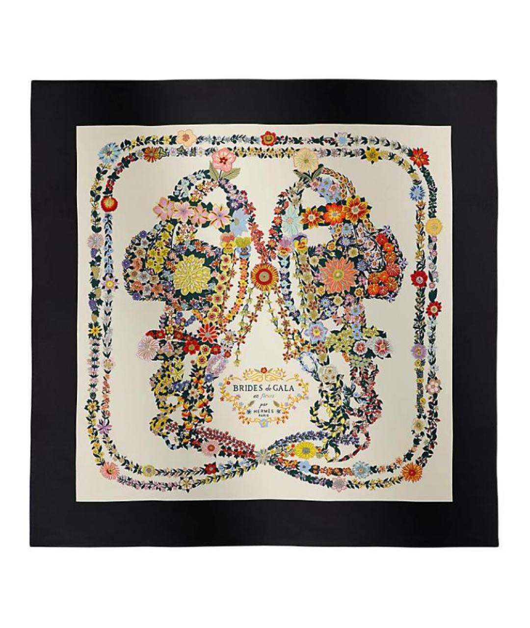 HERMES Мульти шелковый шарф, фото 1