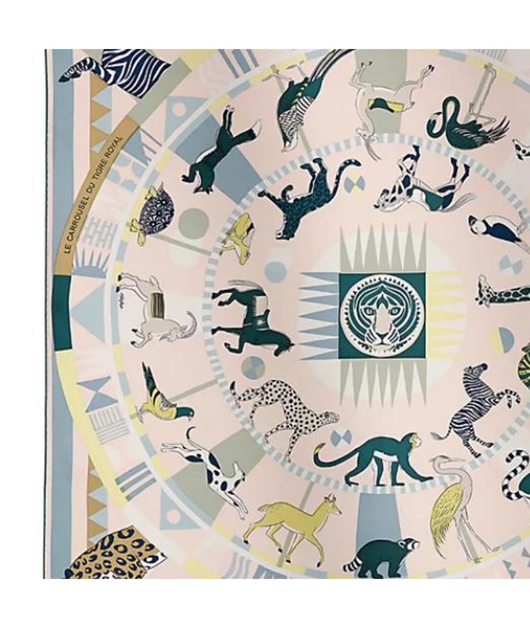 HERMES Мульти шелковый шарф, фото 2