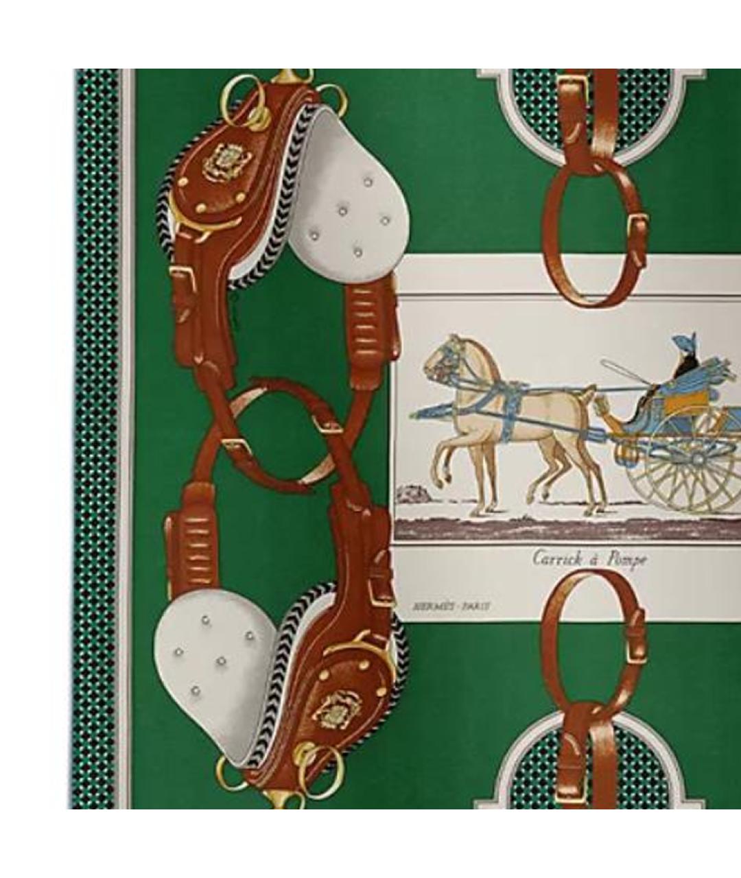 HERMES Мульти шелковый шарф, фото 2