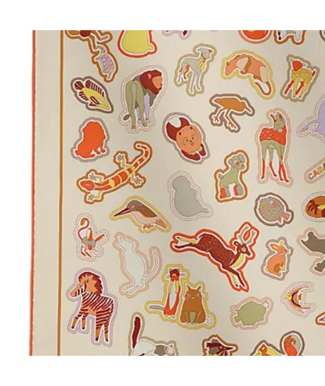 HERMES Мульти шелковый шарф, фото 2