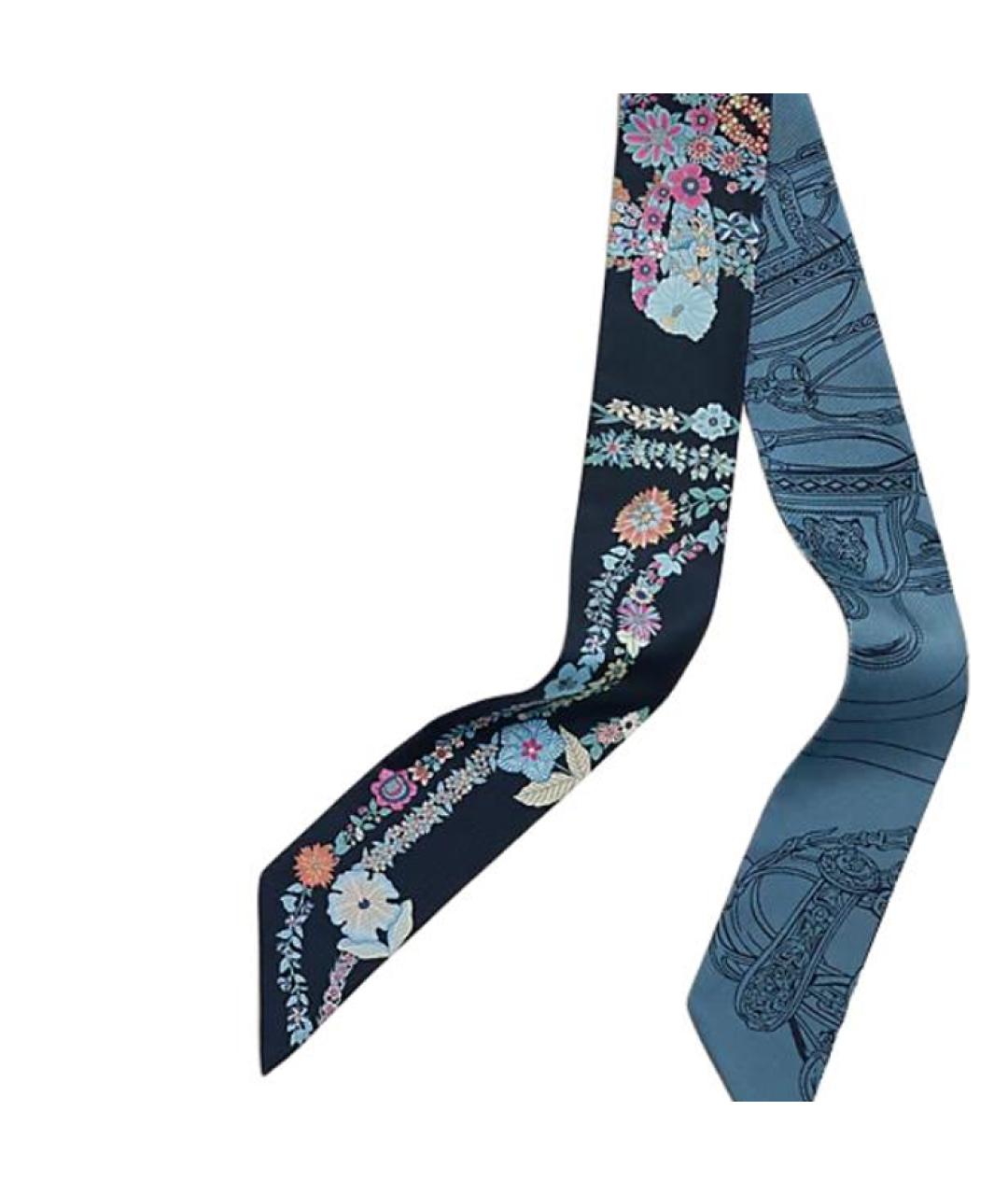 HERMES Мульти шелковый шарф, фото 2