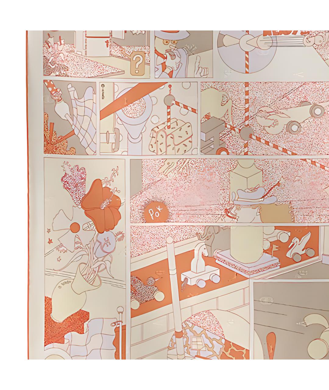 HERMES Мульти шелковый шарф, фото 2