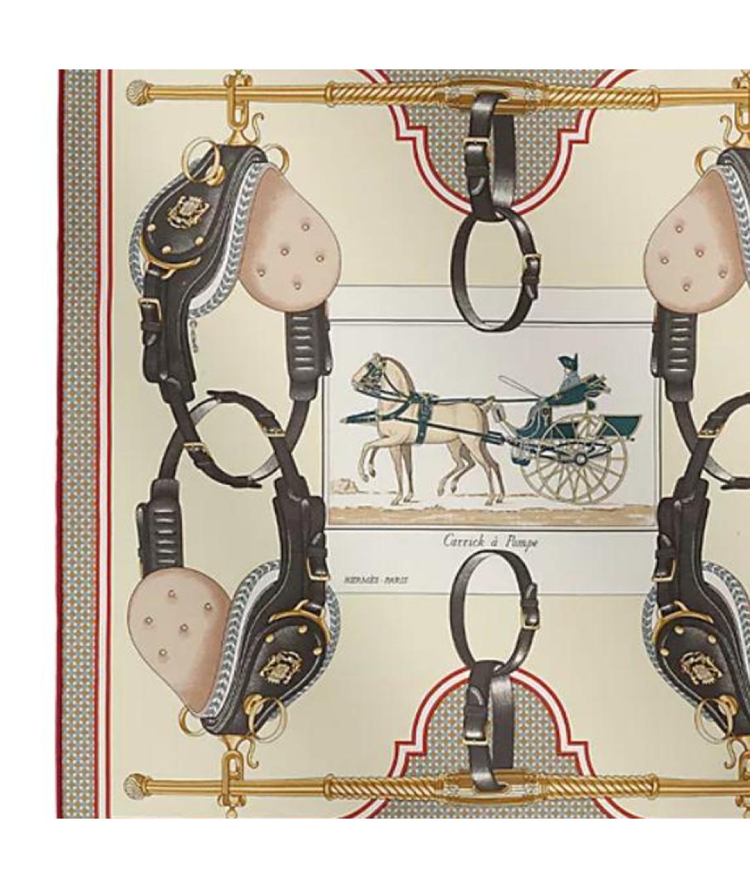 HERMES Мульти шелковый шарф, фото 2