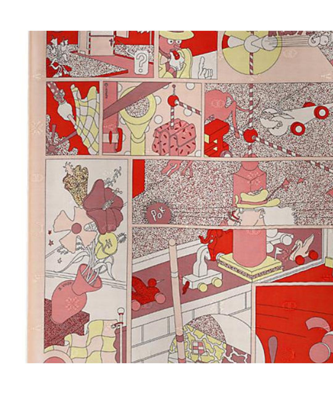 HERMES Мульти шелковый шарф, фото 2