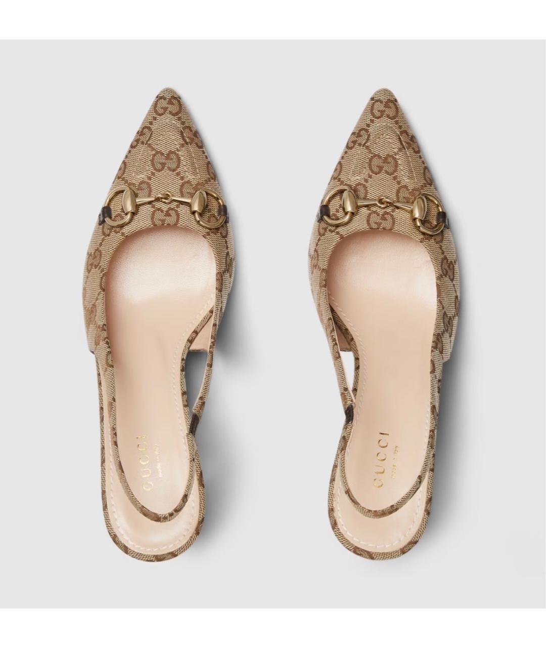 GUCCI Бежевые туфли, фото 4