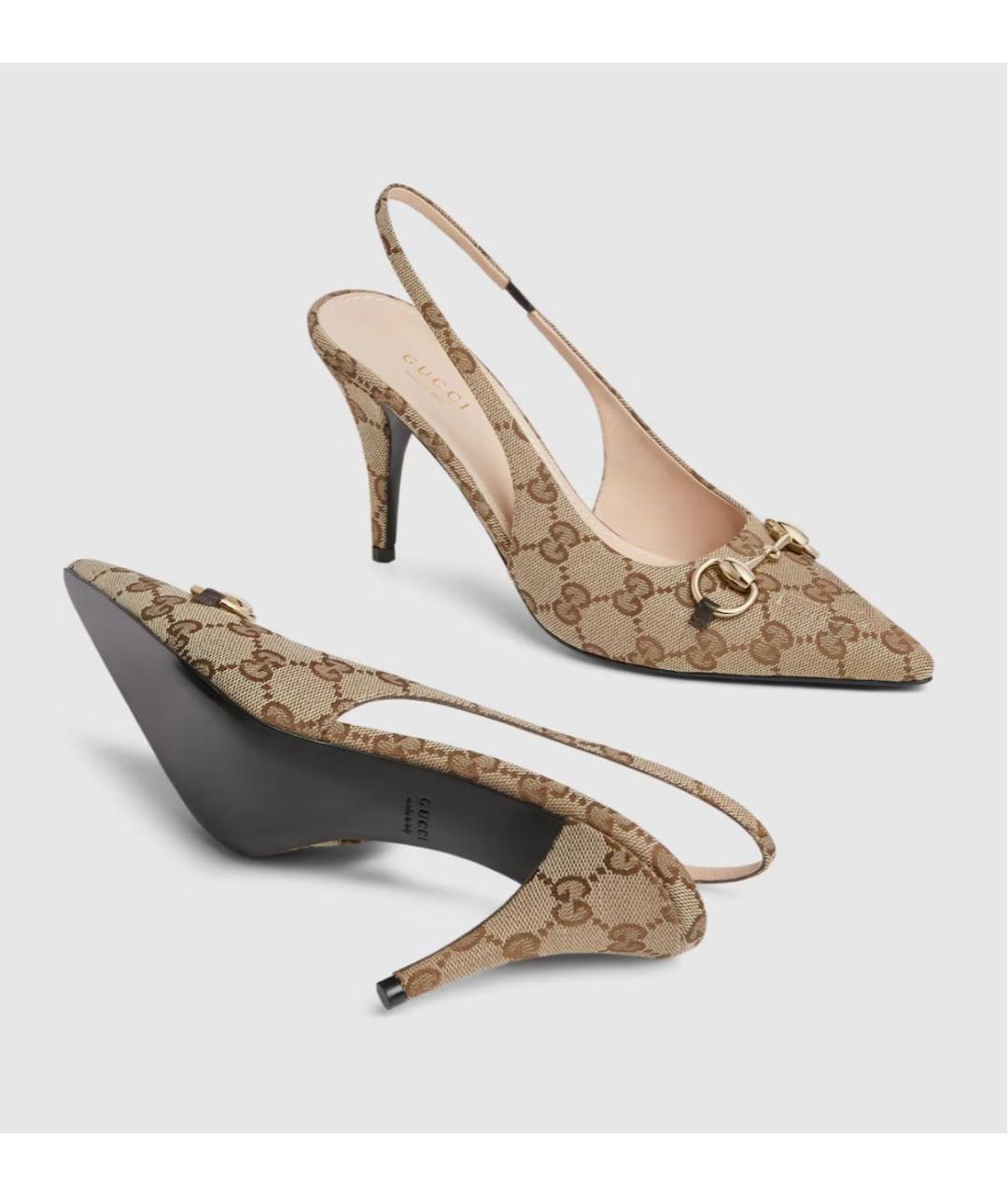 GUCCI Бежевые туфли, фото 5