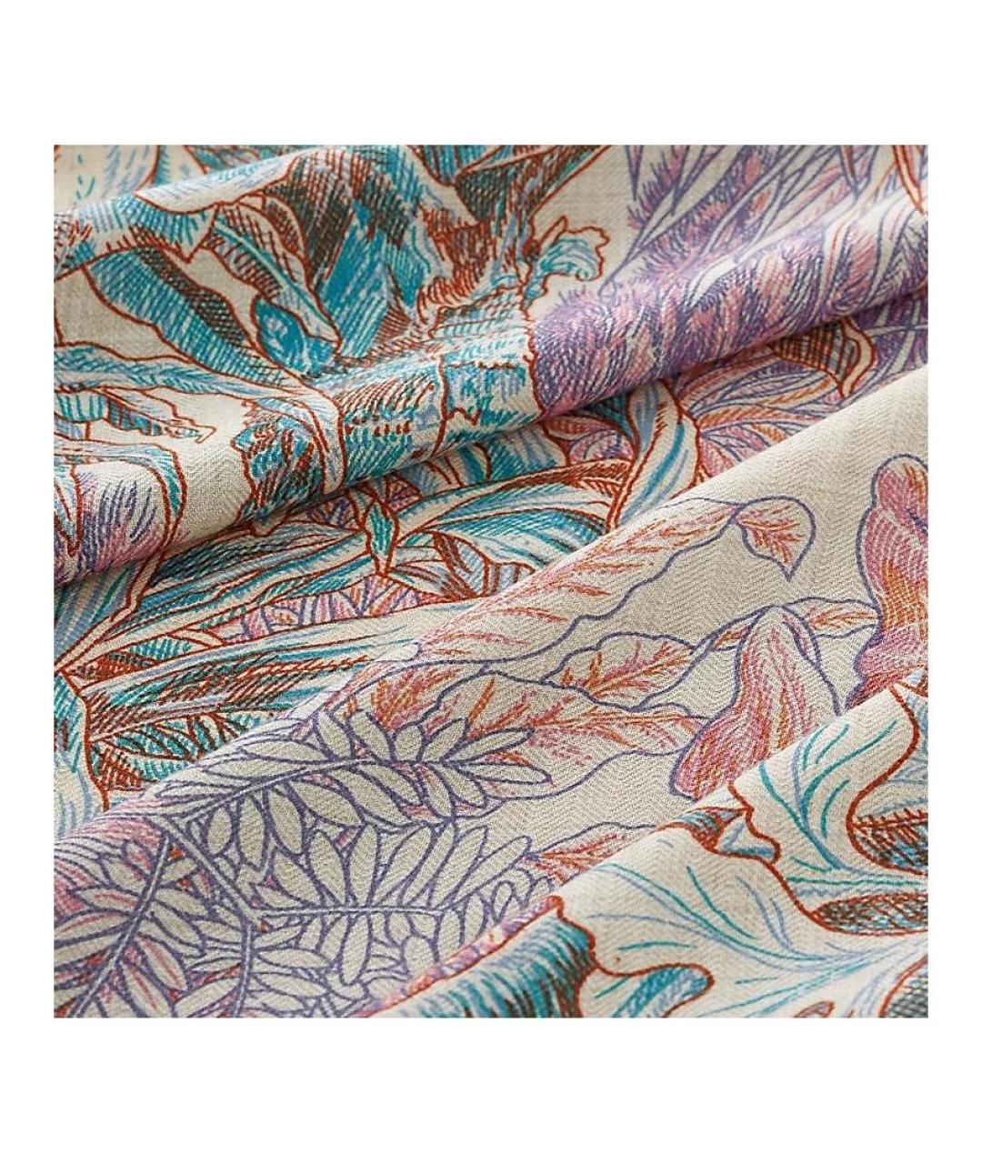 HERMES Розовый кашемировый шарф, фото 2