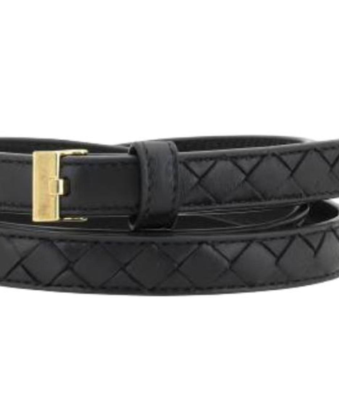 BOTTEGA VENETA Черный кожаный ремень, фото 2