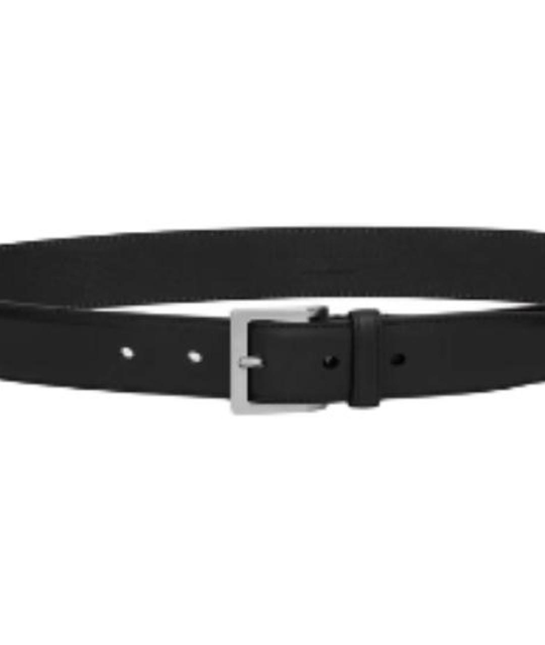 SAINT LAURENT Черный кожаный ремень, фото 3