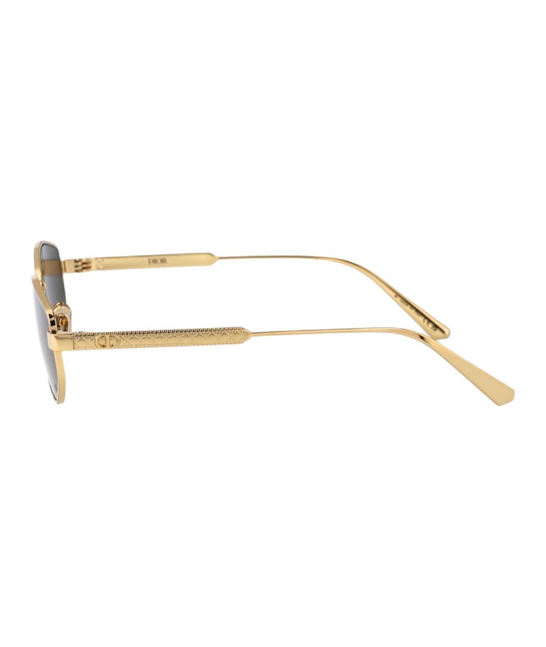 CHRISTIAN DIOR Золотые металлические солнцезащитные очки, фото 3