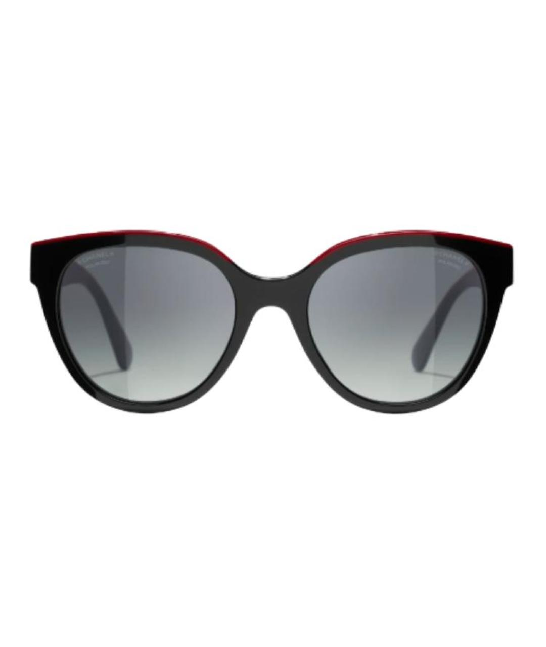 CHANEL Черные пластиковые солнцезащитные очки, фото 2