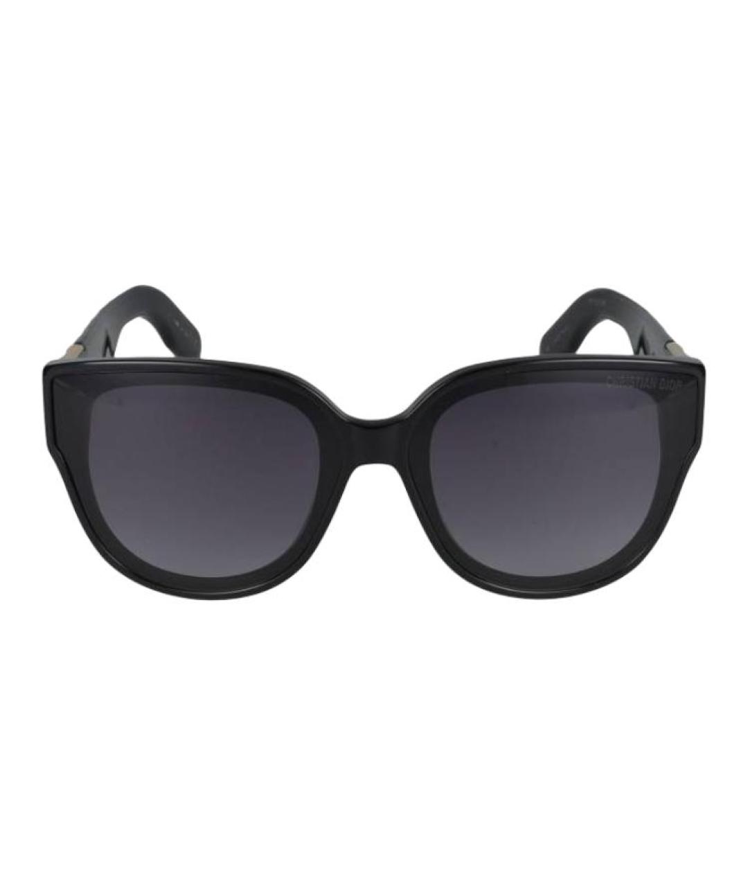 CHRISTIAN DIOR Черные пластиковые солнцезащитные очки, фото 2